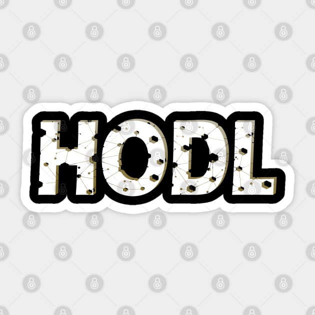 Blockchain hodl crypto currency Sticker by Kingluigi